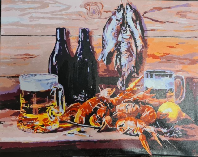 Жена картину нарисовала...