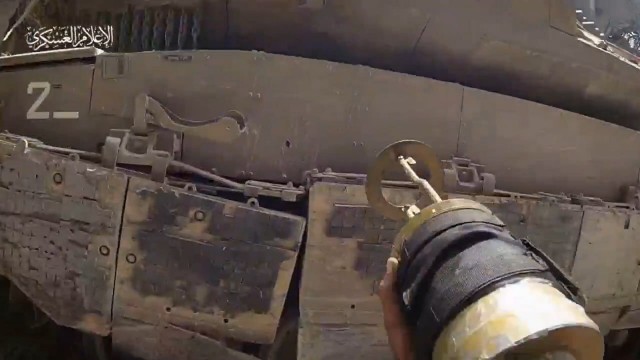 Подрыв израильского танка