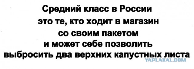 Путин назвал средним классом 73 процента россиян. Потому что они получают больше 16 тысяч рублей