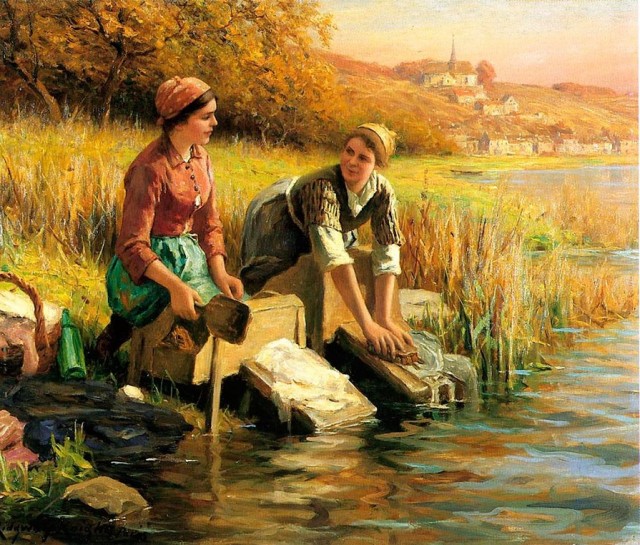 "Стирала она..."