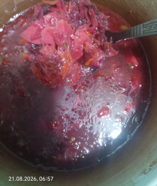 Приготовление копченого борща