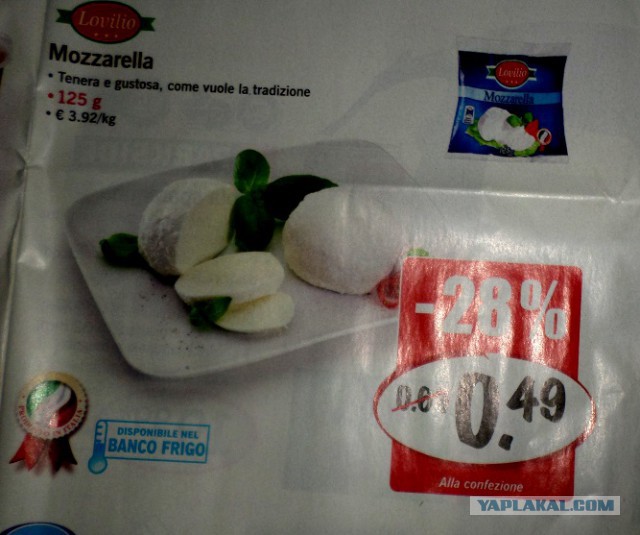 Цена на продукты в Италии 13.06.2015