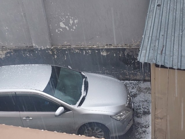 В Новосибе небольшой град