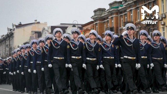 Военный парад в честь 9 Мая во Владивостоке.