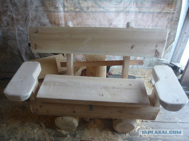 Изготовление садовой мебели из кедра