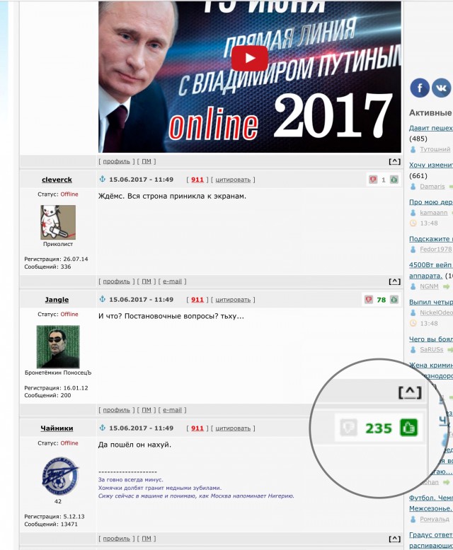 Прямая линия с В. В. Путиным