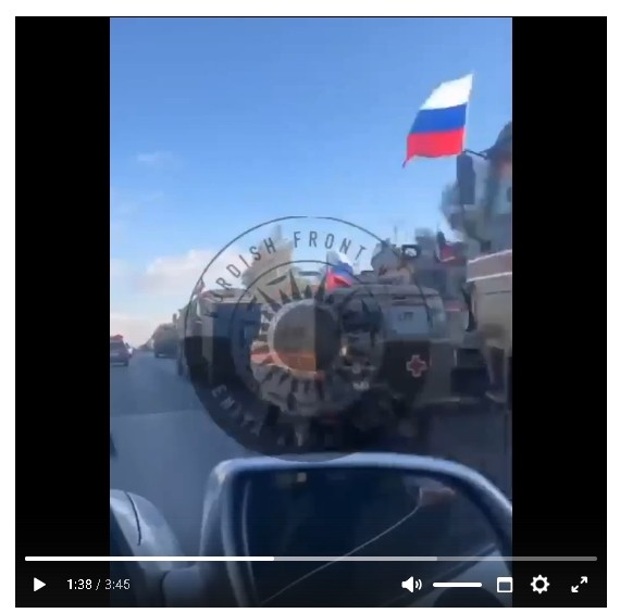 Крупная колонна российской армии