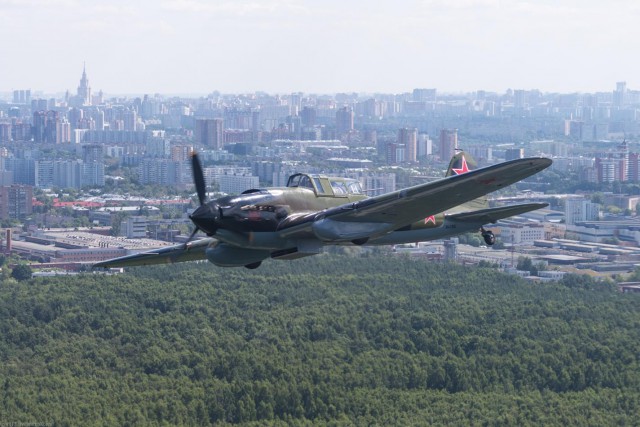 Перегон восстановленного штурмовика Ил-2