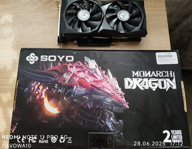 SOYO Nvidia GeForce RTX 2060 super 8gb