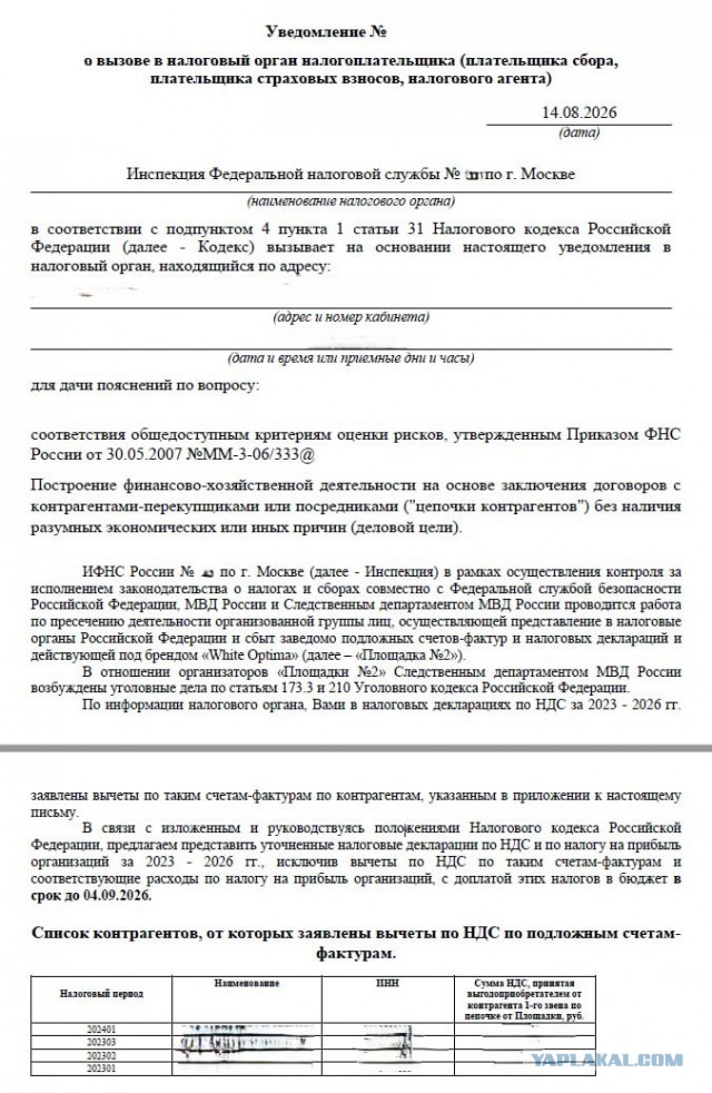 Налоговики кошмарят бизнес новой "Площадкой"