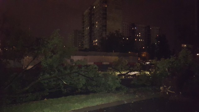 Гроза в Москве, 13.07.2016. Видео
