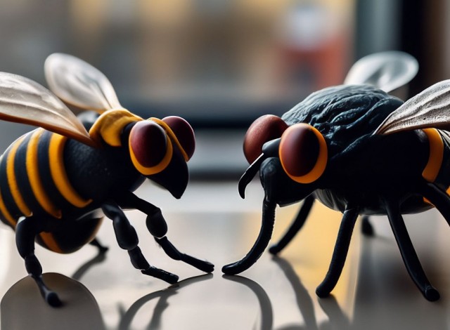 Мухи против пчел. Шмели посредине?