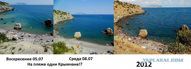 Евпатория, на пляжах совсем нет туристов..