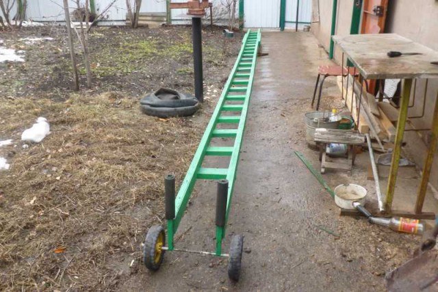 Выворачиваем шину с диском для клумбы