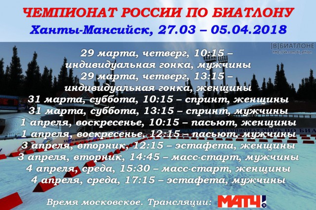 Биатлон. Сезон 2017/2018. Часть 8. Контиолахти ( Финляндия)+Холменколлен  (Норвегия)+ Тюмень(Россия)