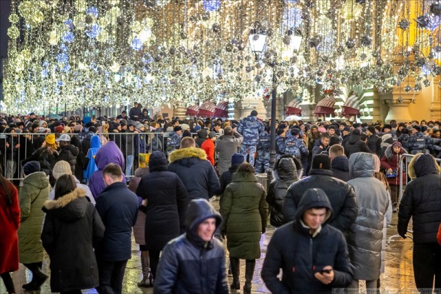 Как в центре Москвы Новый год встречали