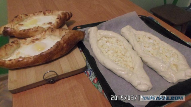 Хачапури по-аджарски, Кулинарный этюд