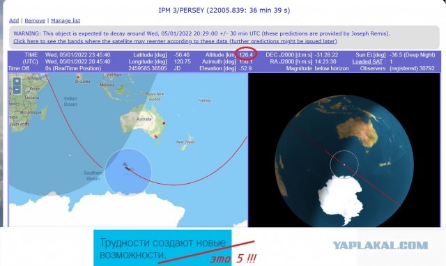 На Землю падает "Персей"