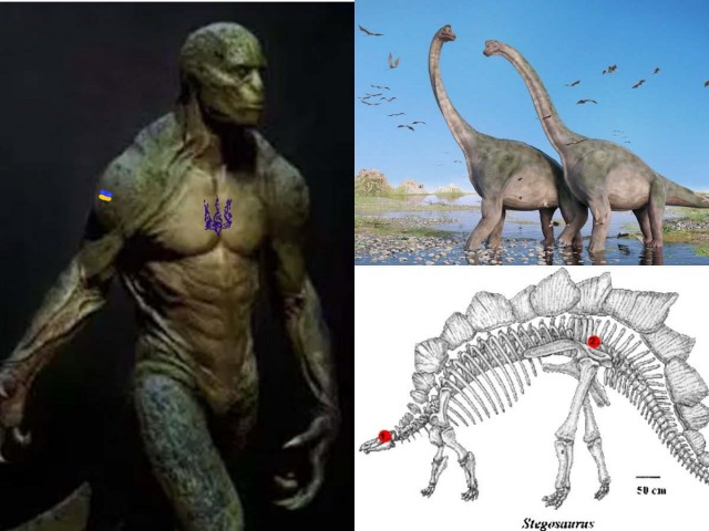 Динозавры и гигантские люди сосуществовали на Земле миллионы лет назад