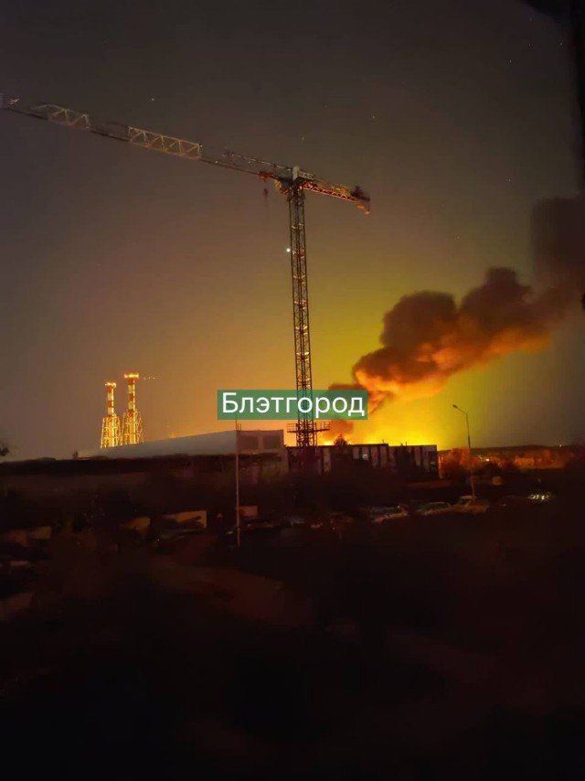 Всё, что осталось от военной части в посёлке Октябрьский под Белгородом после вчерашнего обстрела