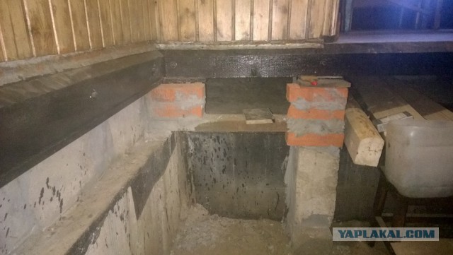 Рукожопим полы в бане