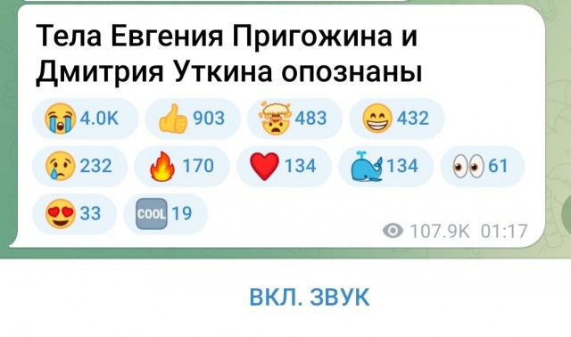 В Тверской области потерпел крушение самолет Пригожина с бортовым номером RA-02795