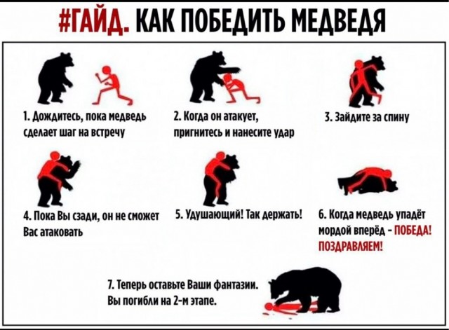 Чё реально  ни разу медведя не выключали?
