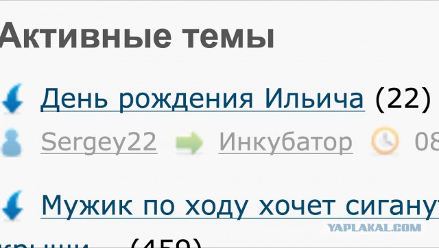 День рождения Ильича