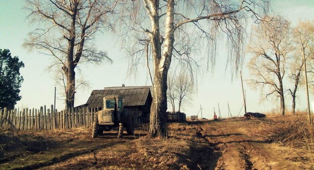 Весной в деревне