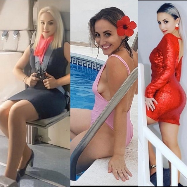 Стюардессы в униформе и без неё