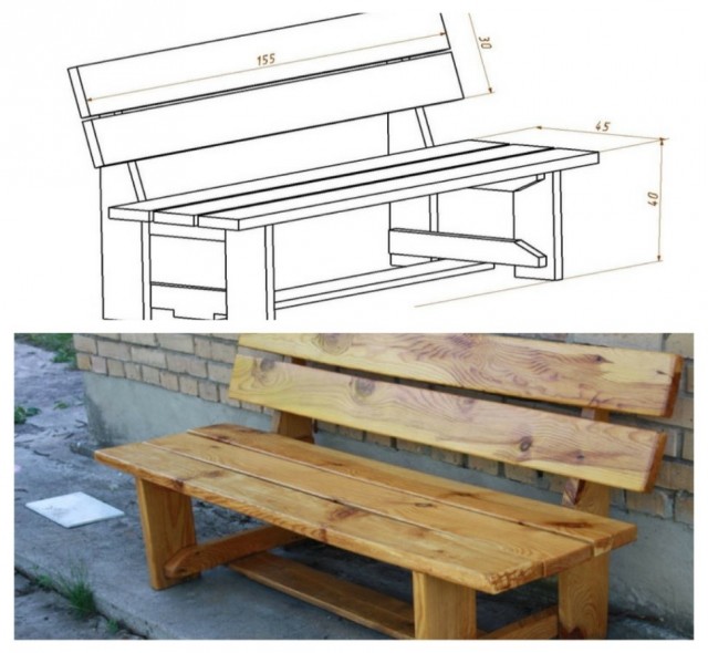 Скамейка для сада - это просто!