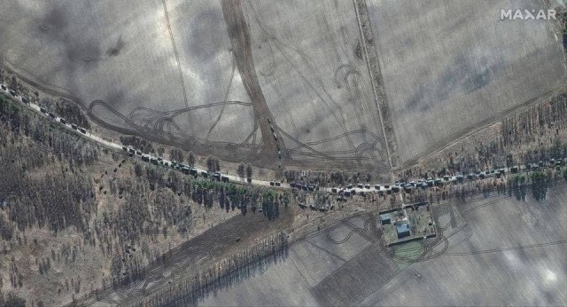 К Киеву направляется  колонна ВС РФ длинной 63 км!