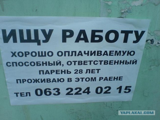 Настоящий пацан ищет работу