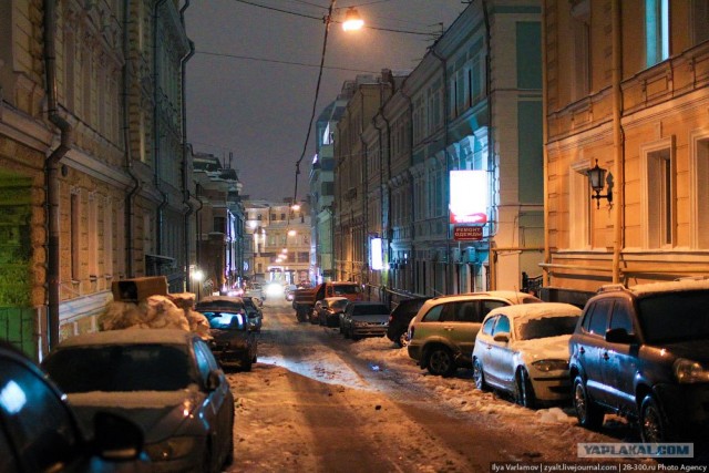 Лед на улицах Москвы