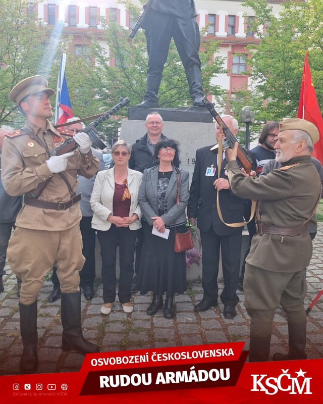Чешские коммунисты провели мероприятия в честь Дня Освобождения (фото KSM - Komunistick strana ech a Moravy)