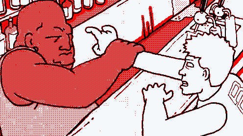 Атмосферная драка в баре