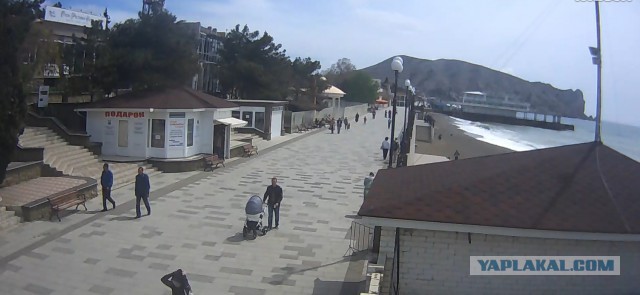 В Крыму Черное море стало желтым