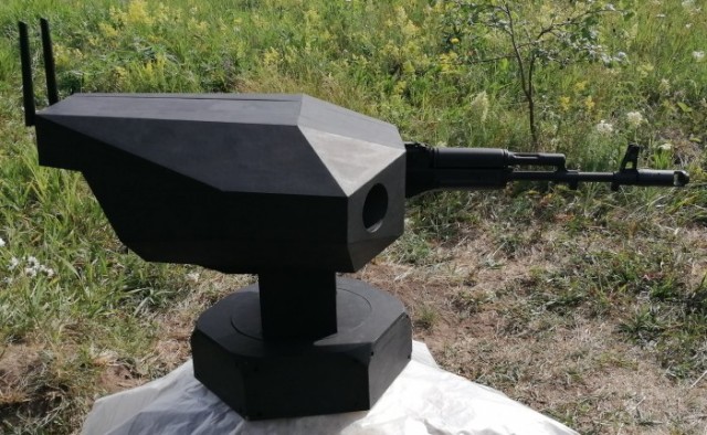 Автоматическая страйкбольная турель для монтажа на башню сотовой связи