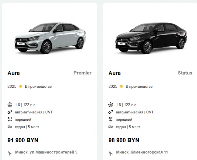 Lada Aura не покупают даже со скидками: в Петербурге за четыре месяца продали всего 10 машин
