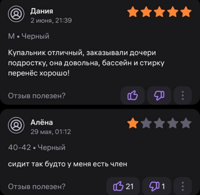 Отзывы с маркетплейсов из Сети