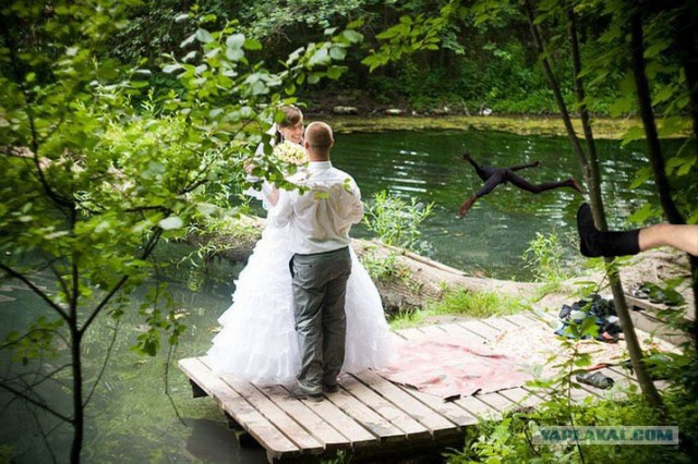 Романтический фон на свадебном фото