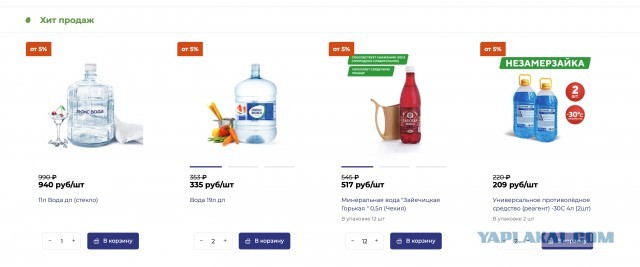 Из чего складывается цена воды баклашках