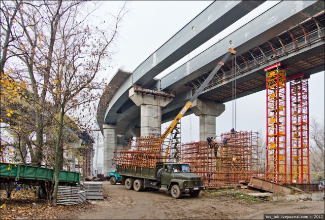 Новый мостовой переход в Запорожье
