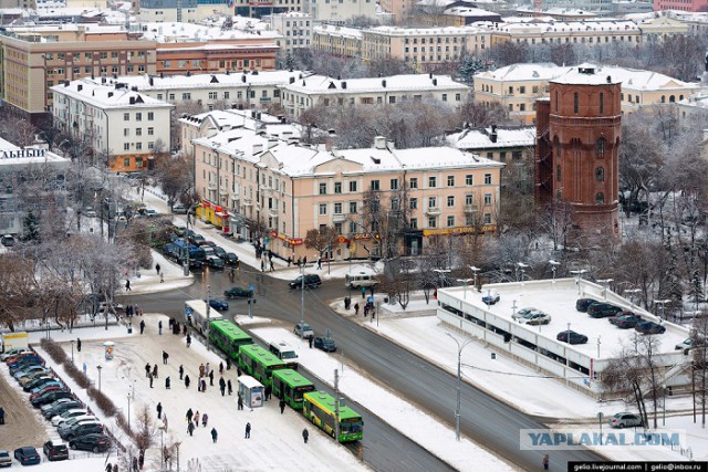 Зимняя Тюмень с высоты