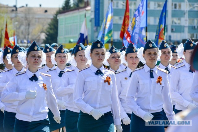 В омском параде Победы приняли участие иностранные студенты военной кафедры из Африки