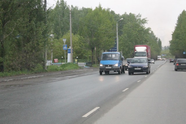 Поворот налево с правого края