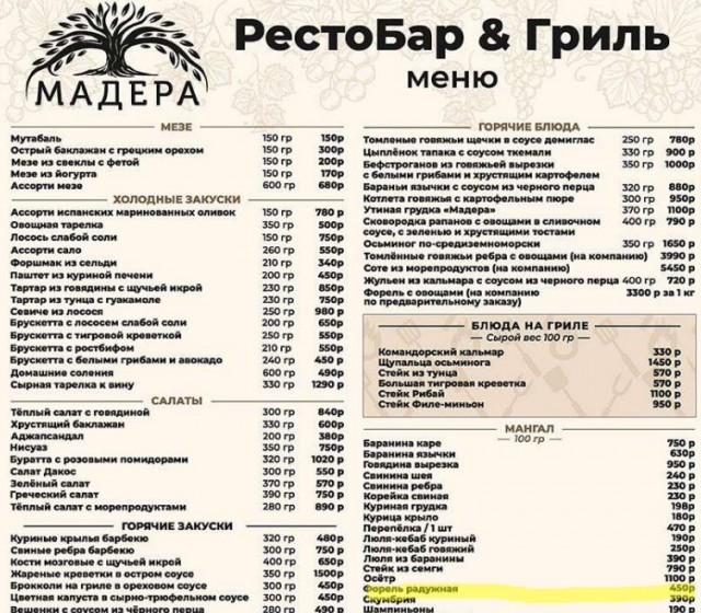 Сколько стоит пожрать в Кабардинке..