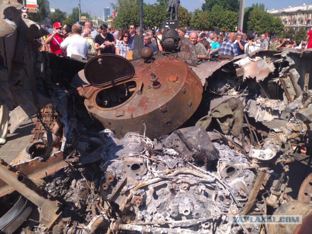 Марш пленных в Донецке 24.08.2014