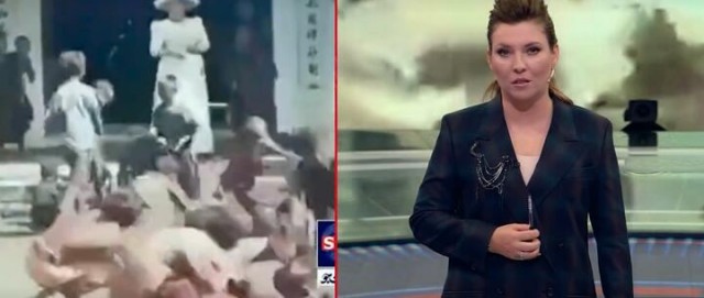 В эфире «России 1» выдали фильм 1899 года за видео с Елизаветой II, где она якобы бросает еду африканским детям на землю