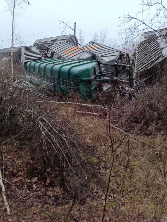 Под Рязанью подорвали грузовой поезд.